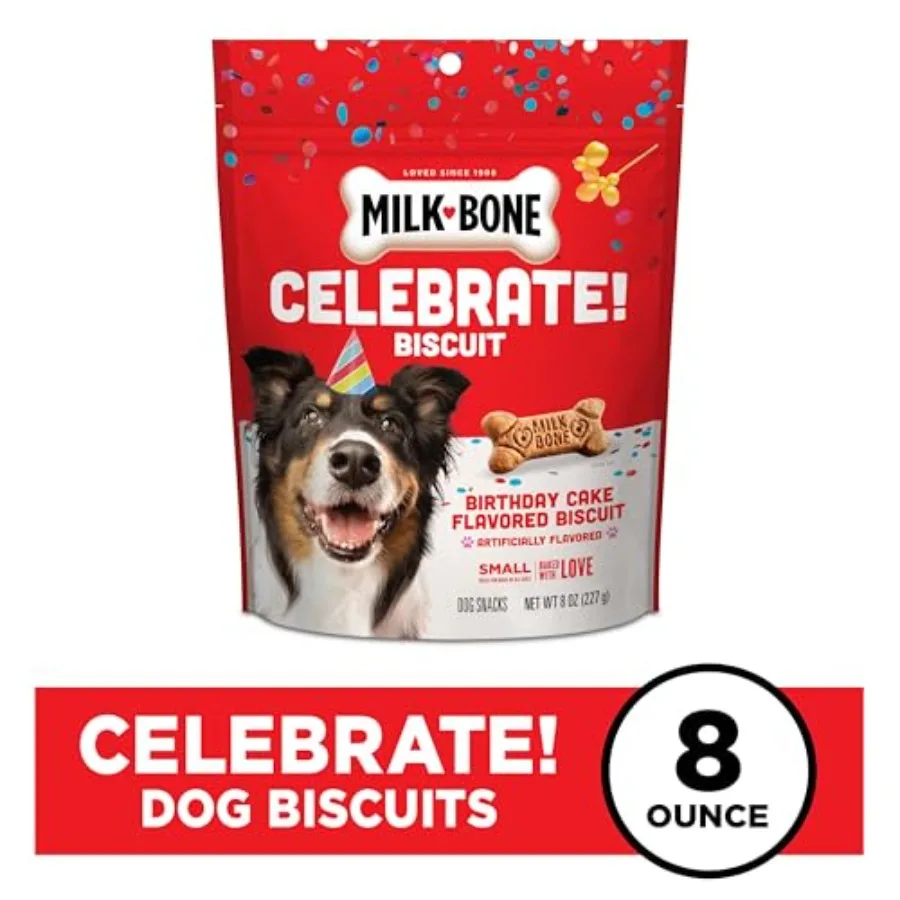 Celebrate Birthday Cake artificially flavored small dog biscuits in an 8 oz bag – view 2