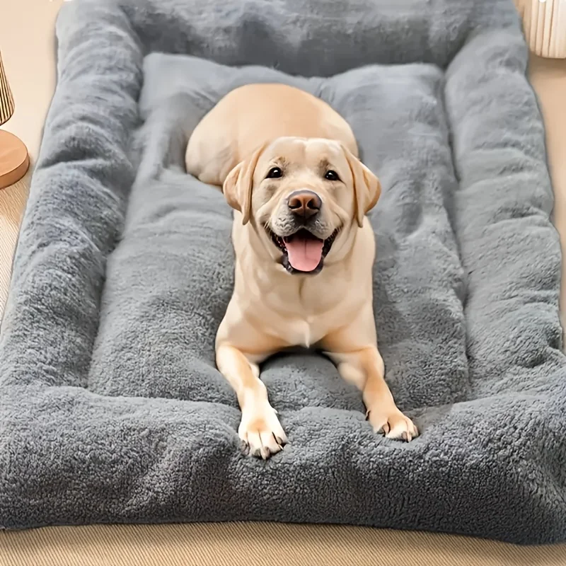 Oversized plush rectangular pet bed for dogs and cats – view 4