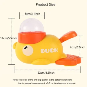 Little yellow duck interactive pet feeder — front view