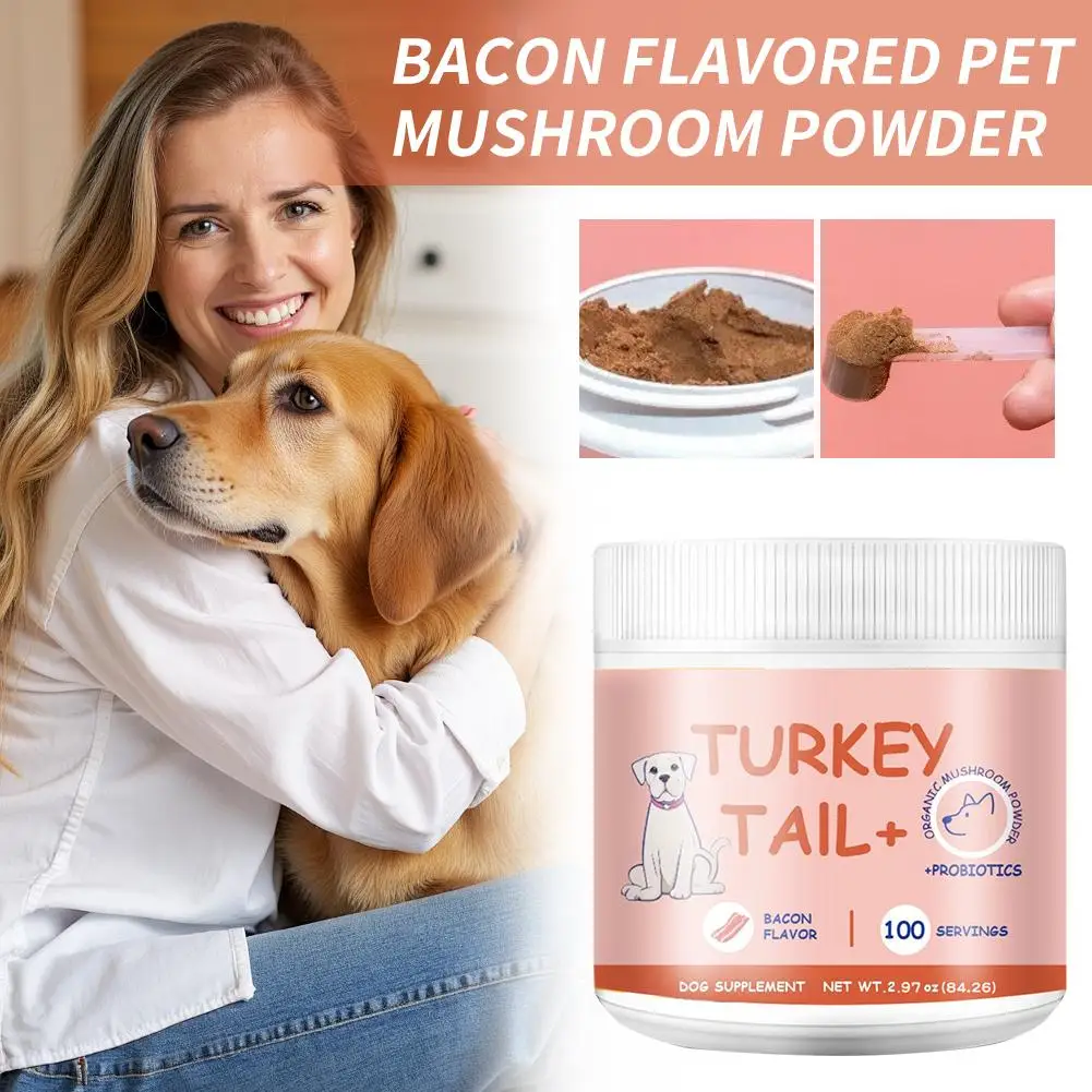 80g bacon-flavored mushroom powder for cats and dogs — pack front – view 4