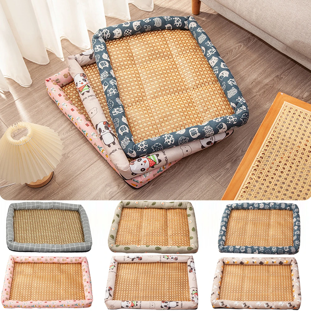 {product_title} laid flat on floor with small cat or medium dog nearby – view 2