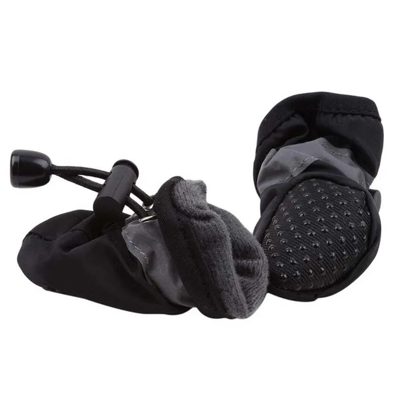 4-pack waterproof dog boots with non-slip sole and reflective strip – view 4