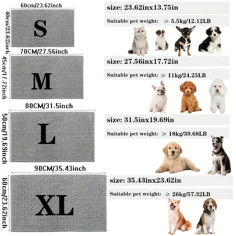 {title} — absorbent, non-slip microfiber mat for muddy paws – view 3