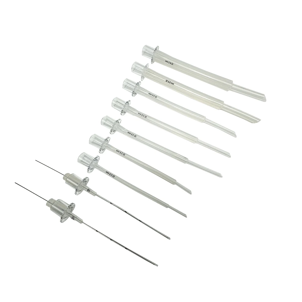 Silicone bird tracheal tube set — 9 white tubes 1.0–6.0 mm in compact box – view 2