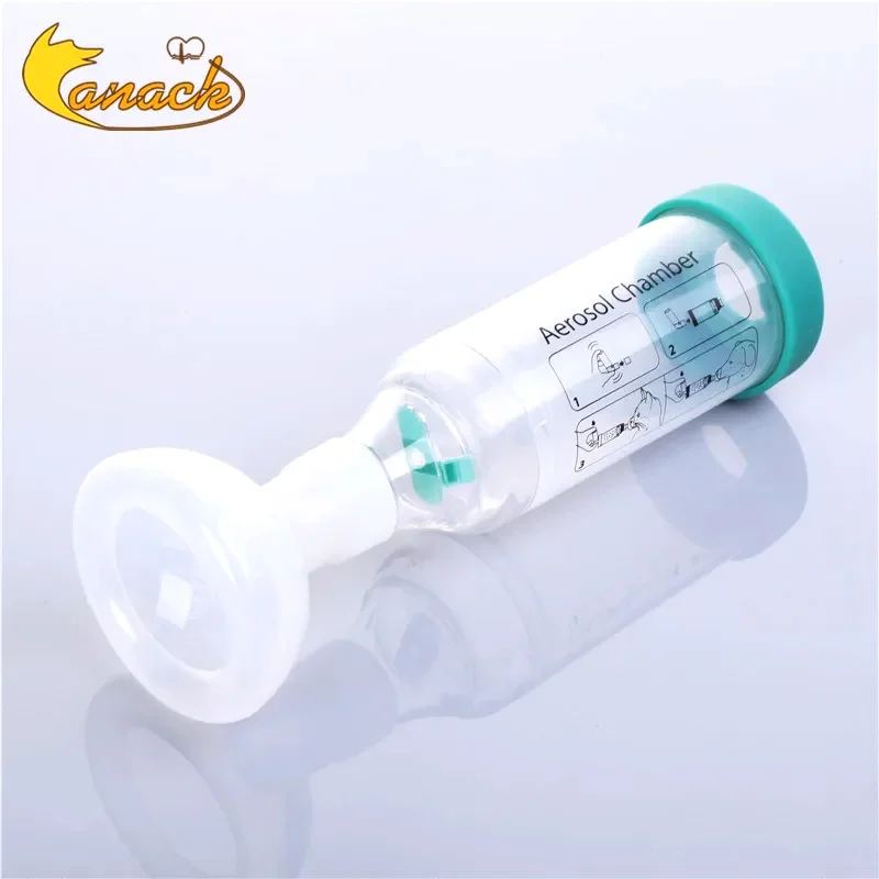 Aerosol chamber with silicone mask pet inhaler spacer for cat or dog